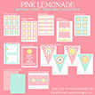 Pink Lemonade Birthday Party Printable Collection